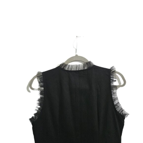 Ghospell Nessa Ruffle Midi Maxi Dress Wednesday Addams Black M - Picture 9 of 13